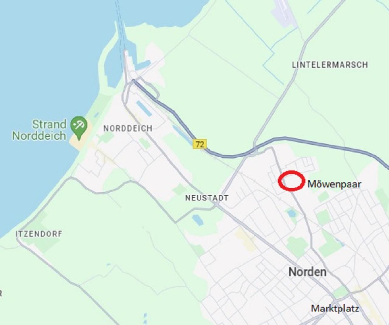 Fewo-Moewenpaar-Norden-Norddeich Eksteriør bilde